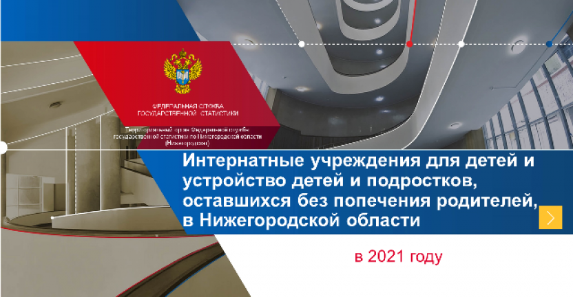 Интернатные учреждения для детей и устройство детей и подростков, оставшихся без попечения родителей, в Нижегородской области в 2021 году